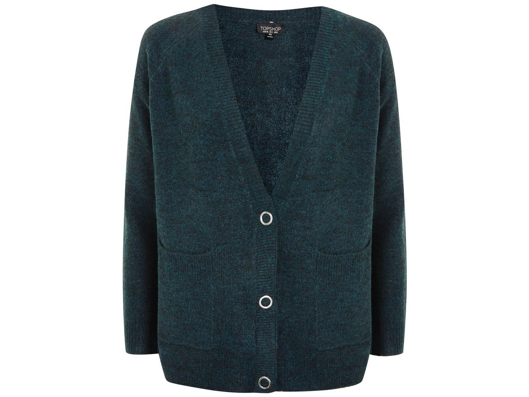 Marl Popper Button Cardigan, £39, Topshop