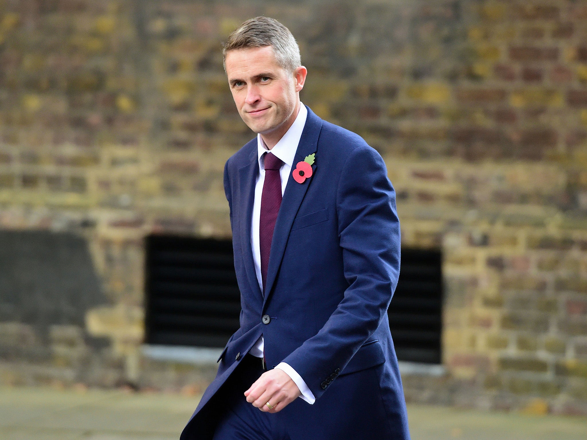 Gavin Williamson outside Downing Street