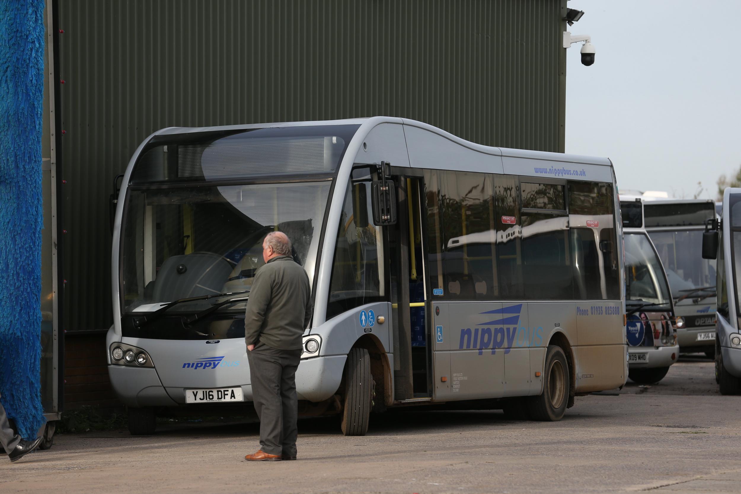 The Nippy Bus depot in Martock, Somerset