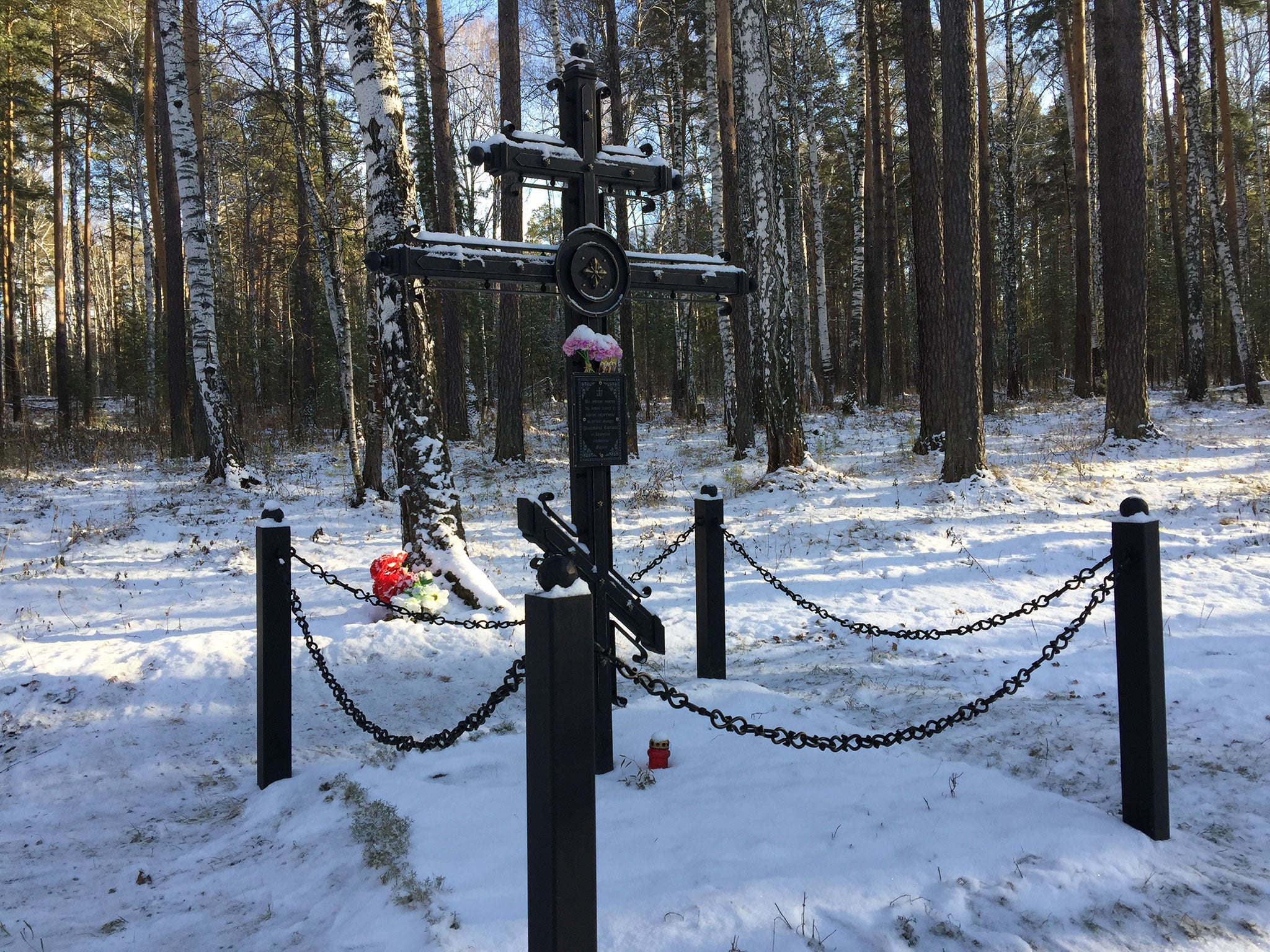 The unremarkable spot in Porosenkov Log where remains of Maria and Alexei were found in 2007