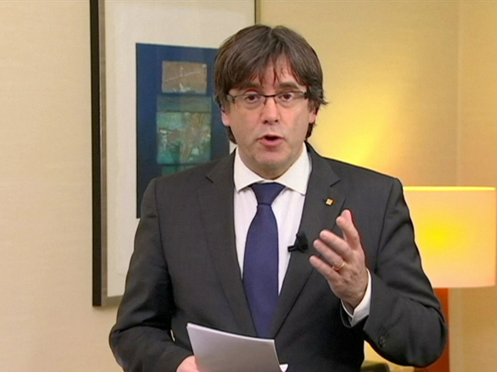 Sacked Catalan President Carles Puigdemon