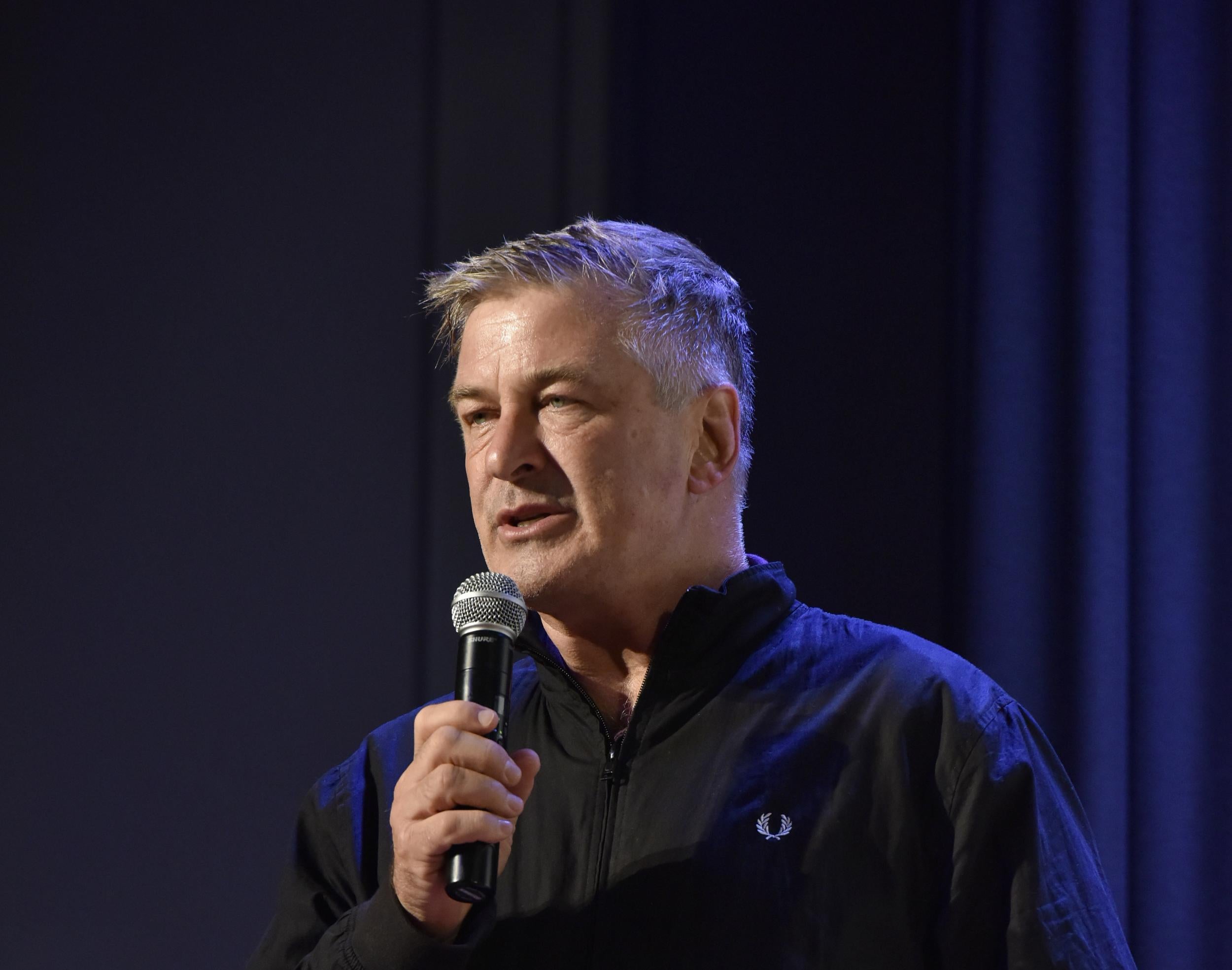 Actor Alec Baldwin speaks at the Hamptons International Film Festival