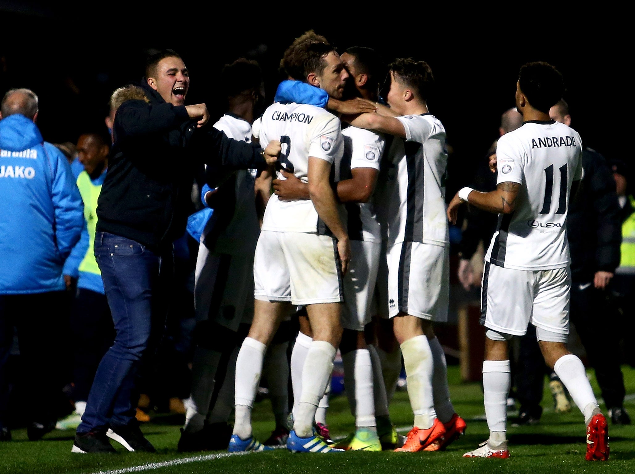 Blair Turgott and Dan Holman sent Boreham Wood through