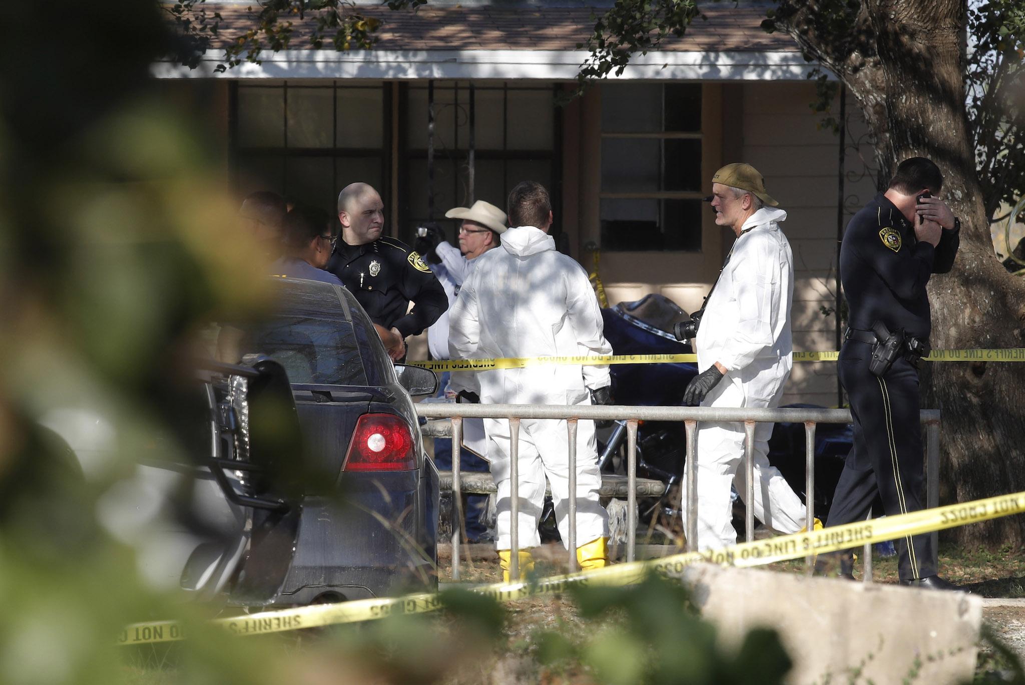 Investigators are still clearing the crime scene at the First Baptist Church