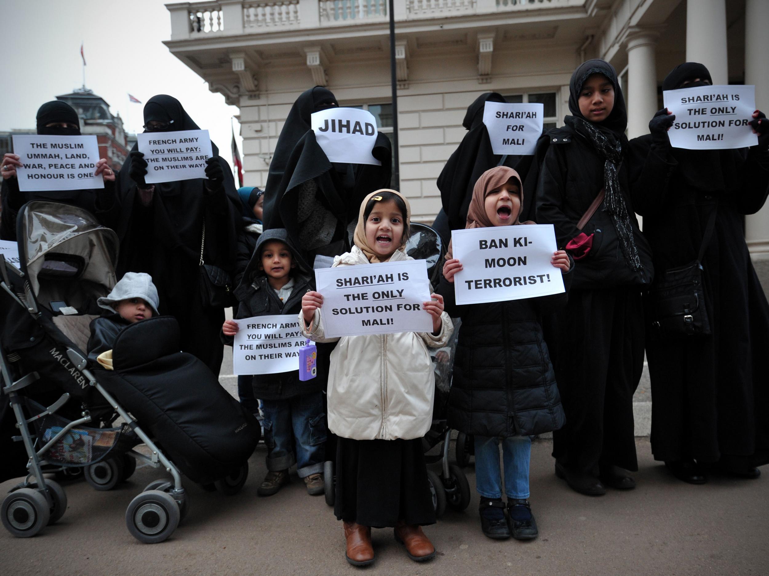 Protesters call for Shariah law in Mali in response to French military action in the country