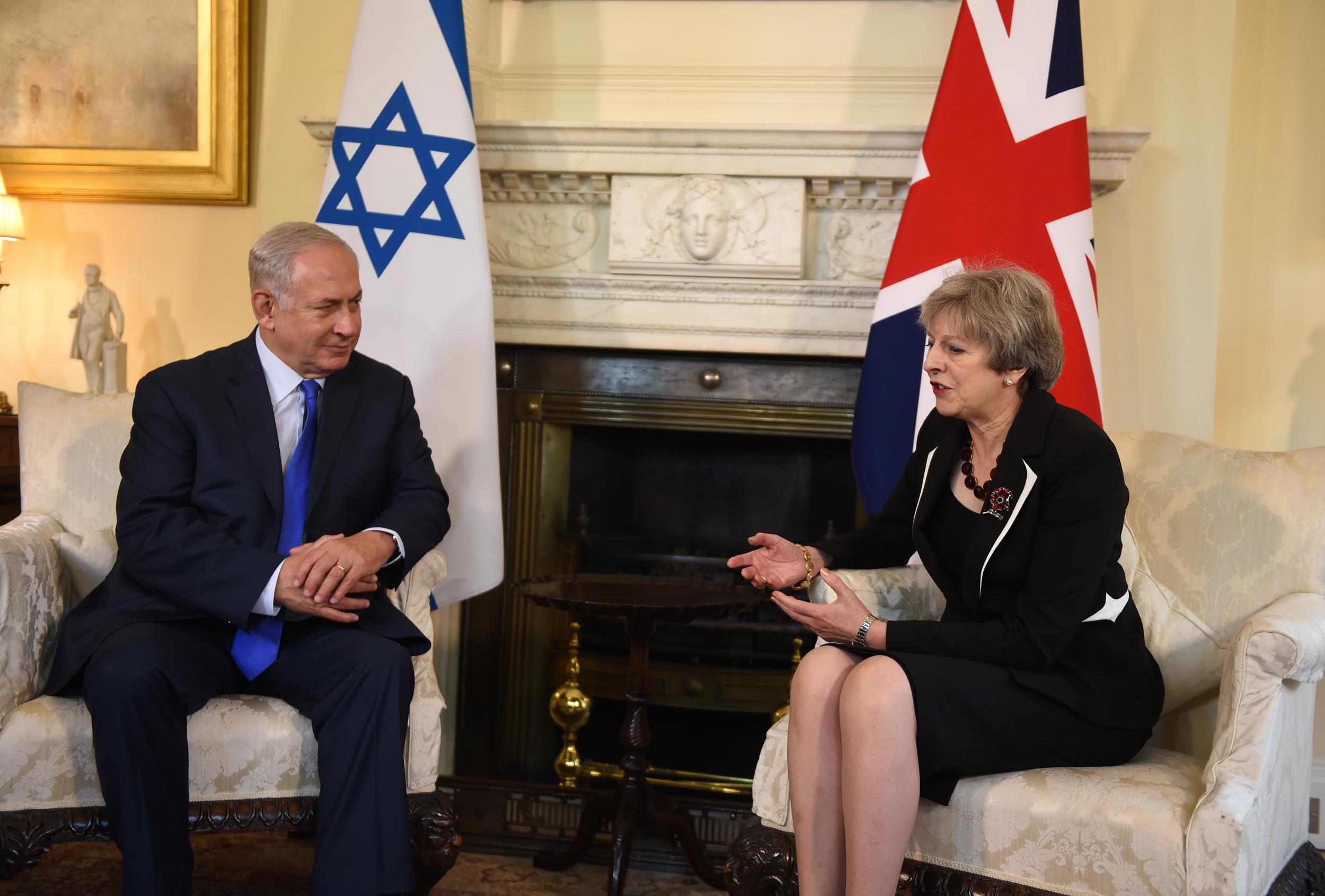 Ms May met Israeli Prime Minister Mr Netanyahuwithout knowing he had met one of her cabinet ministers earlier in the year