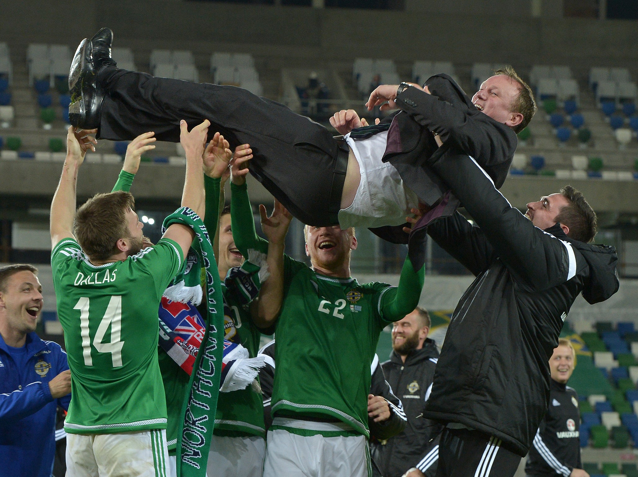 Celebrating Northern Ireland's Euro 2016 qualification