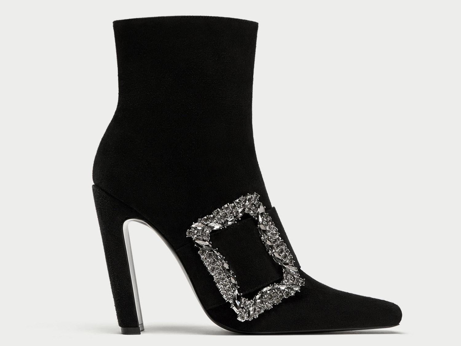 High Heel Ankle Boots with Buckle, £89.99, Zara