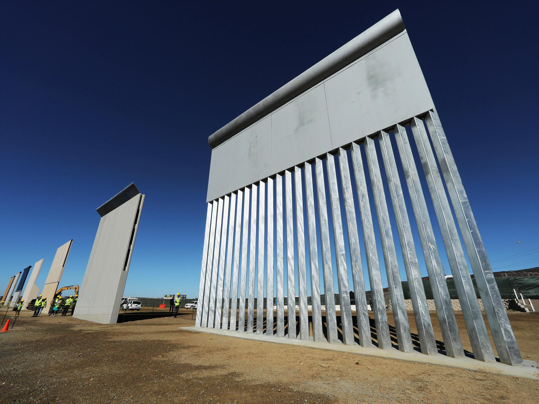 Standing like monoliths between San Diego and Tijuana, the border wall prototypes alone have reportedly cost the Border Control Agency $3.3m (£2.5m)