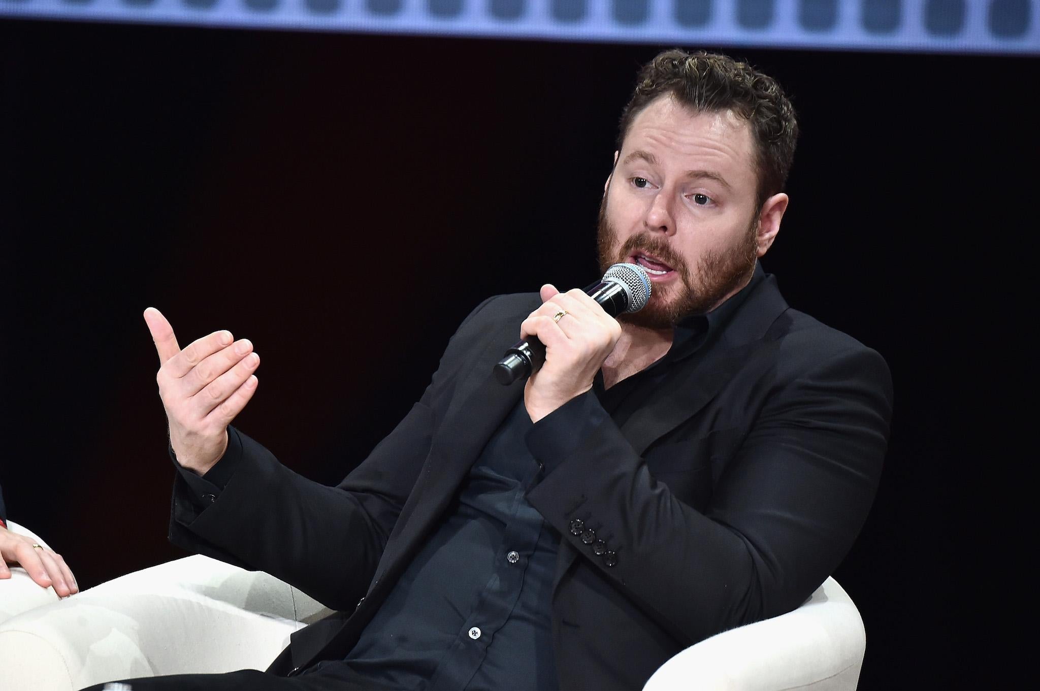 Entrepreneur and philanthropis Sean Parker speaks onstage