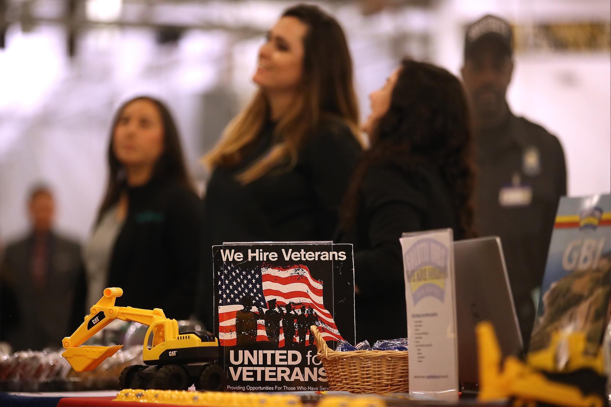 Employment Fair Held Aboard The USS Hornet Sea Air And Space Museum in Alameda, California (Photo by Justin Sullivan/Getty Images)