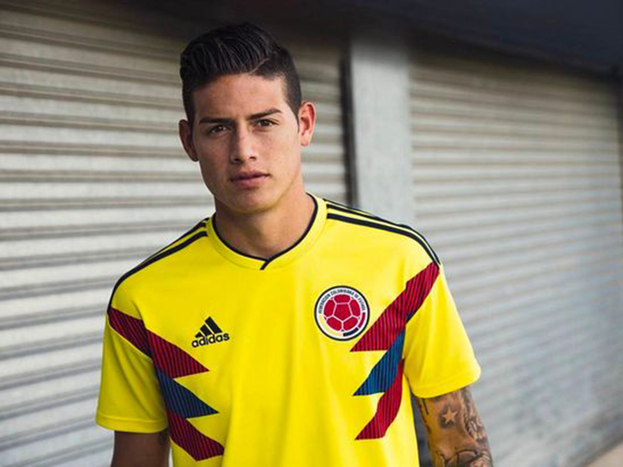 Bayern Munich's James Rodriguez was selected to front the men's kit launch