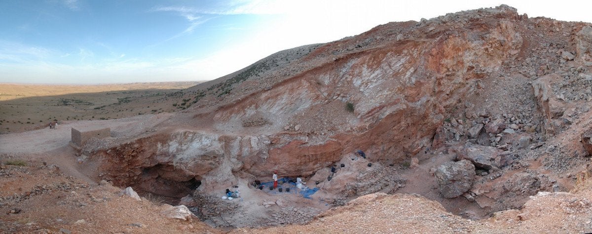 The Jebel Irhoud site in Morocco.