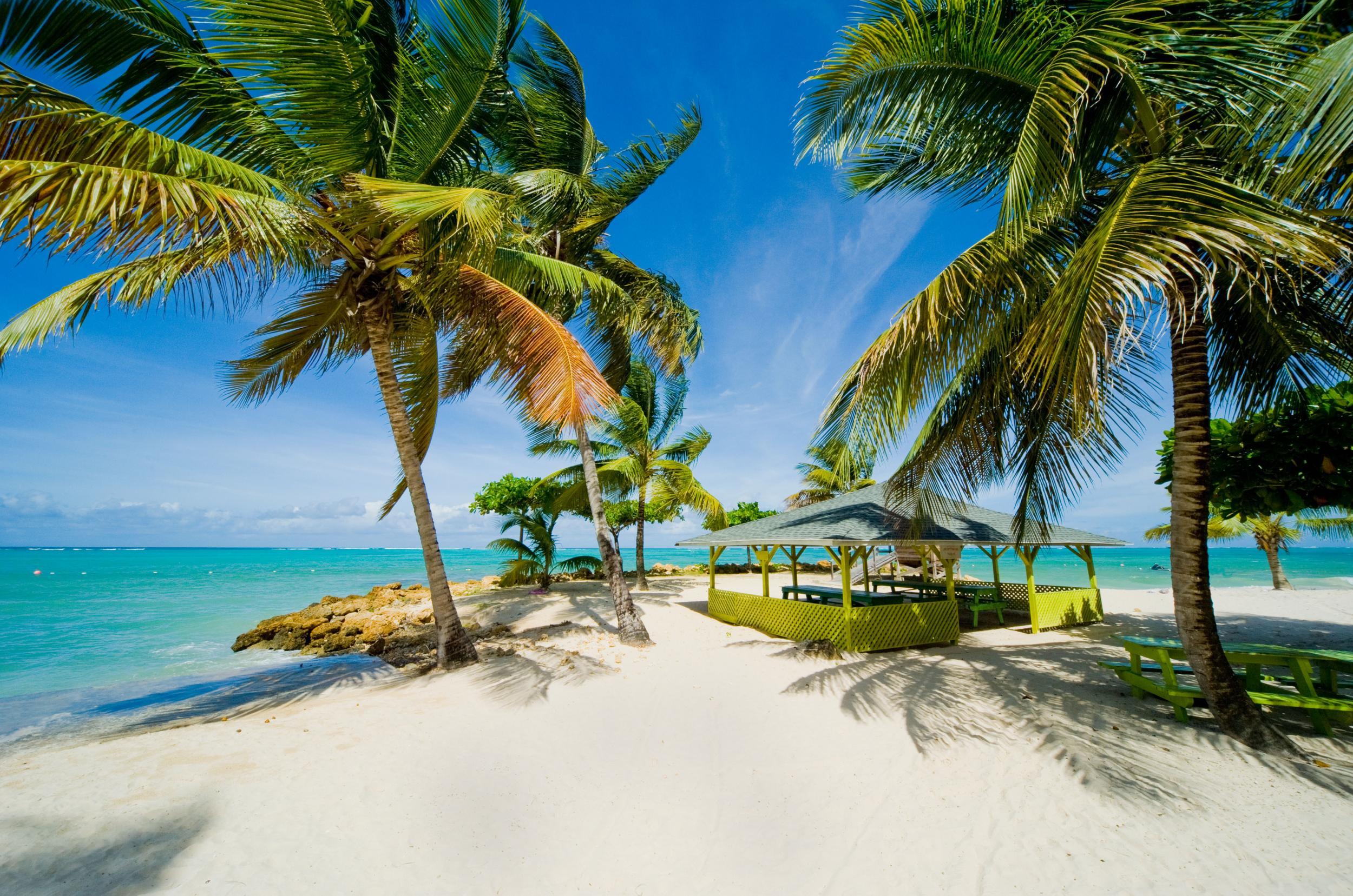 Pigeon Point Beach is one of Tobago's most beautiful beaches