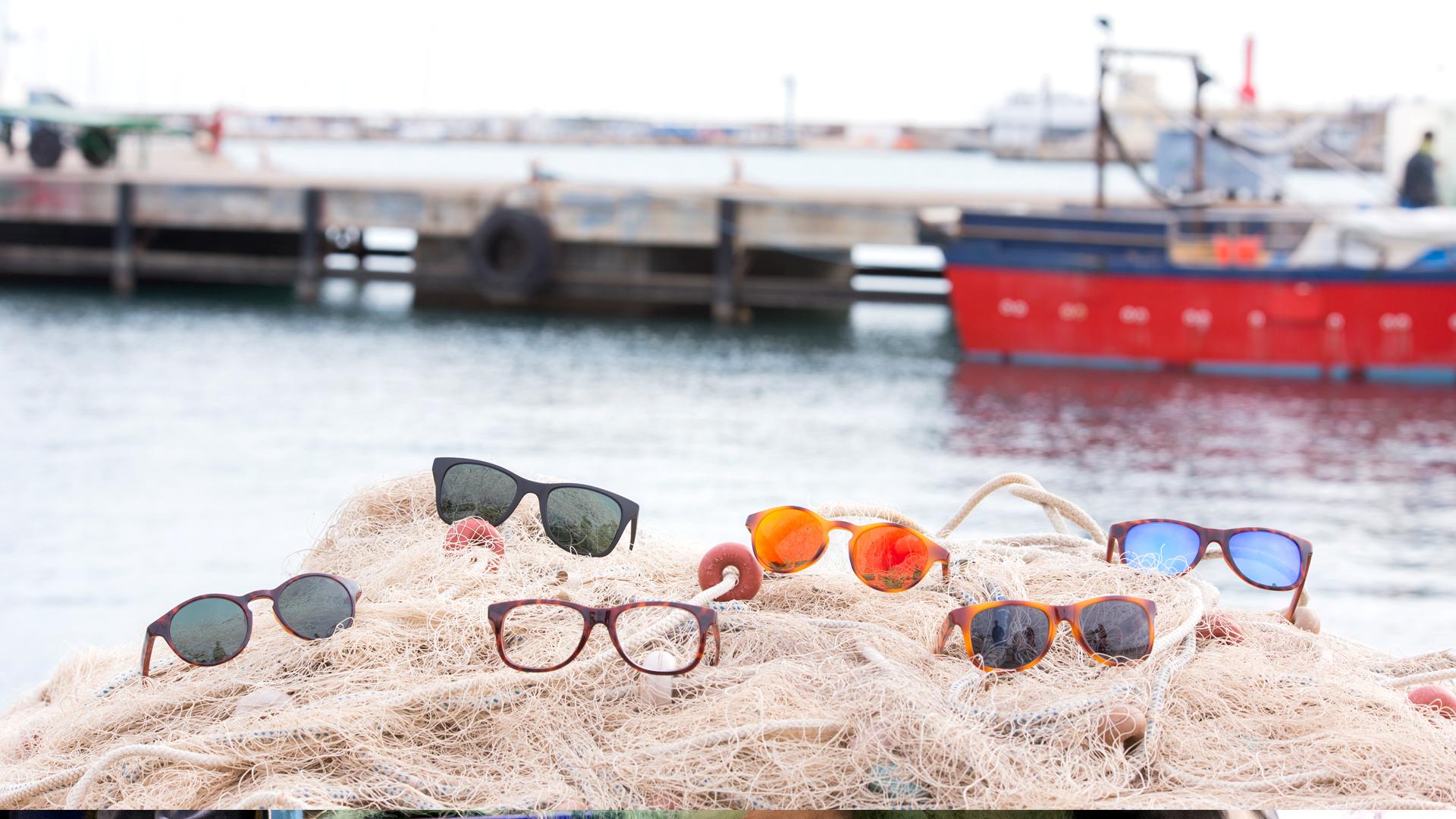 Designer glasses made using recycled plastic