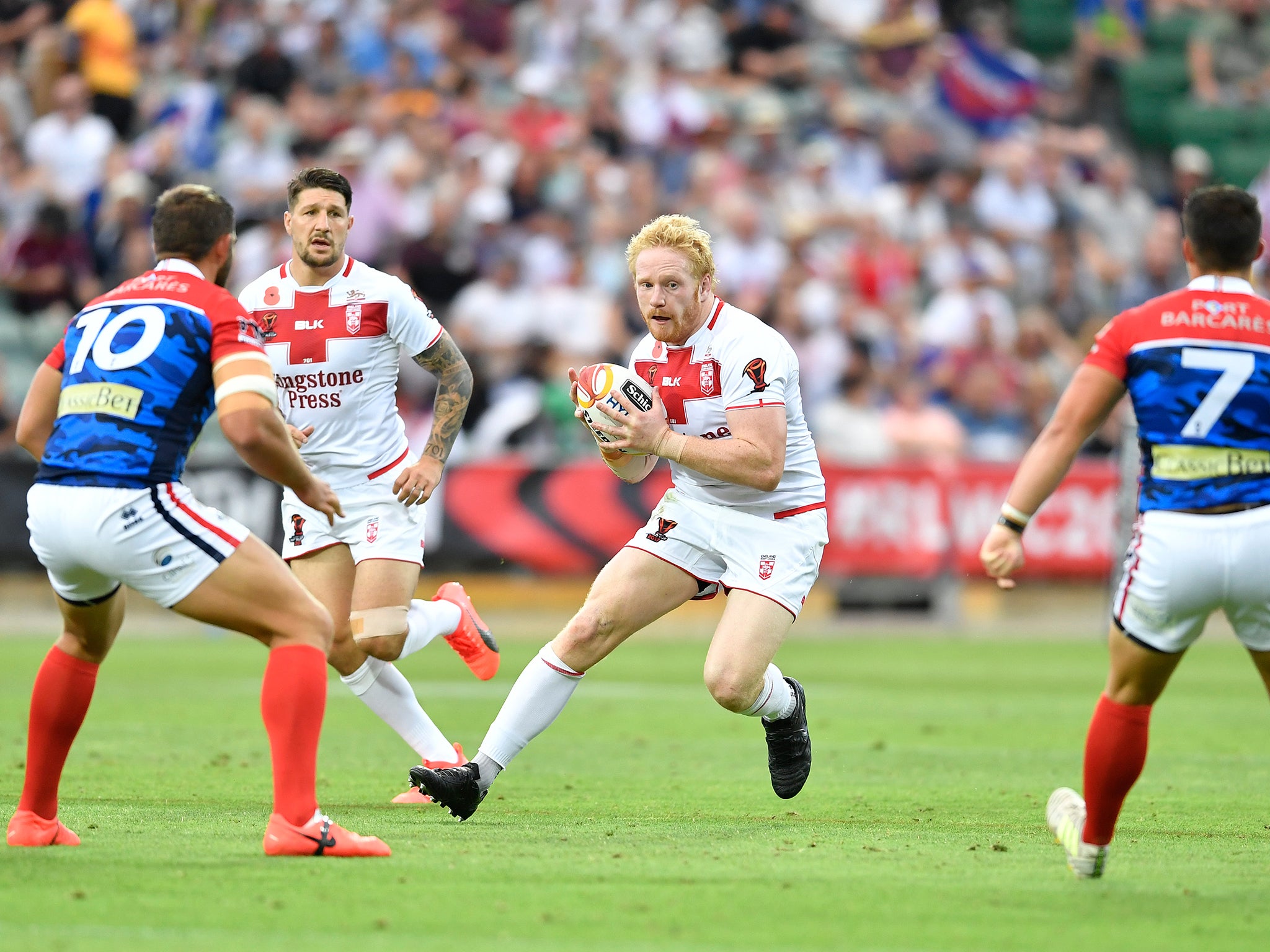 Prop James Graham scored England's third try