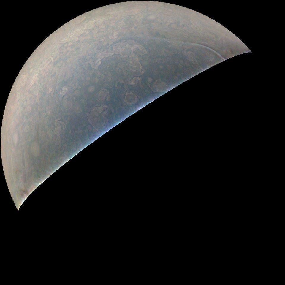 The new images were captured during Juno's eighth close flyby of the planet