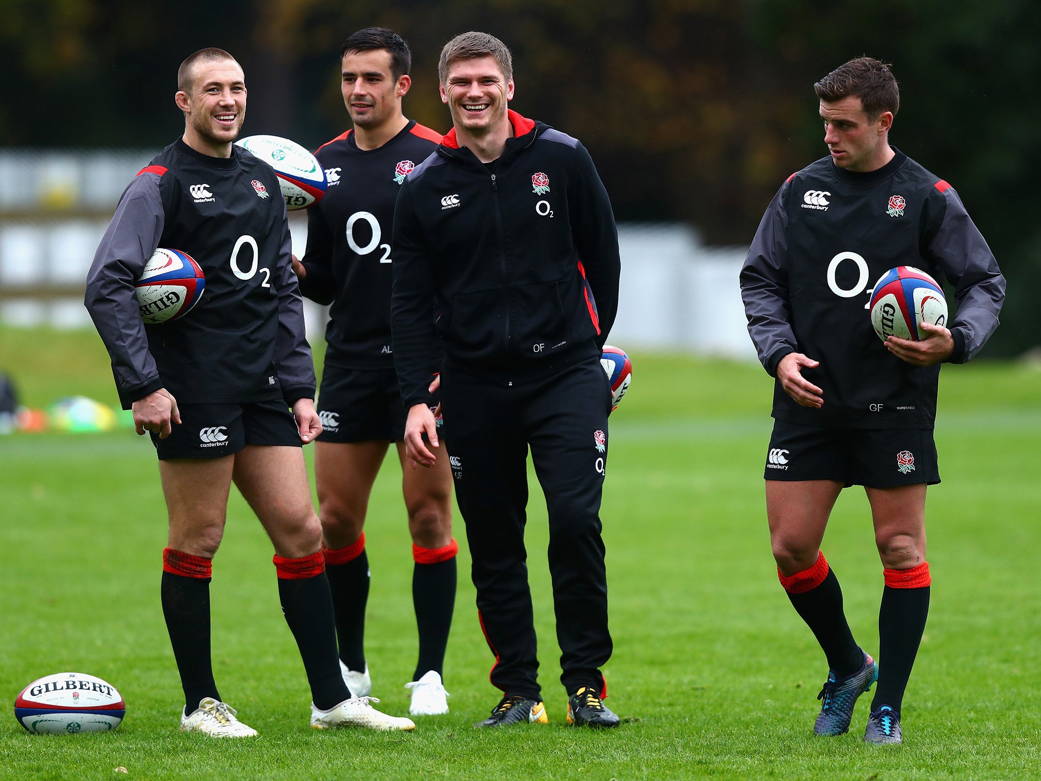 Farrell had to make do with waterboy duties when England played Argentina