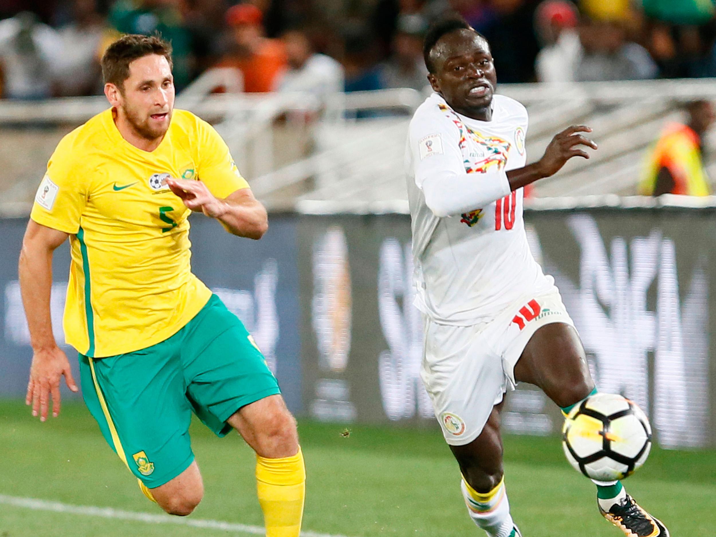 Sadio Mané in action for Senegal against South Africa last Friday