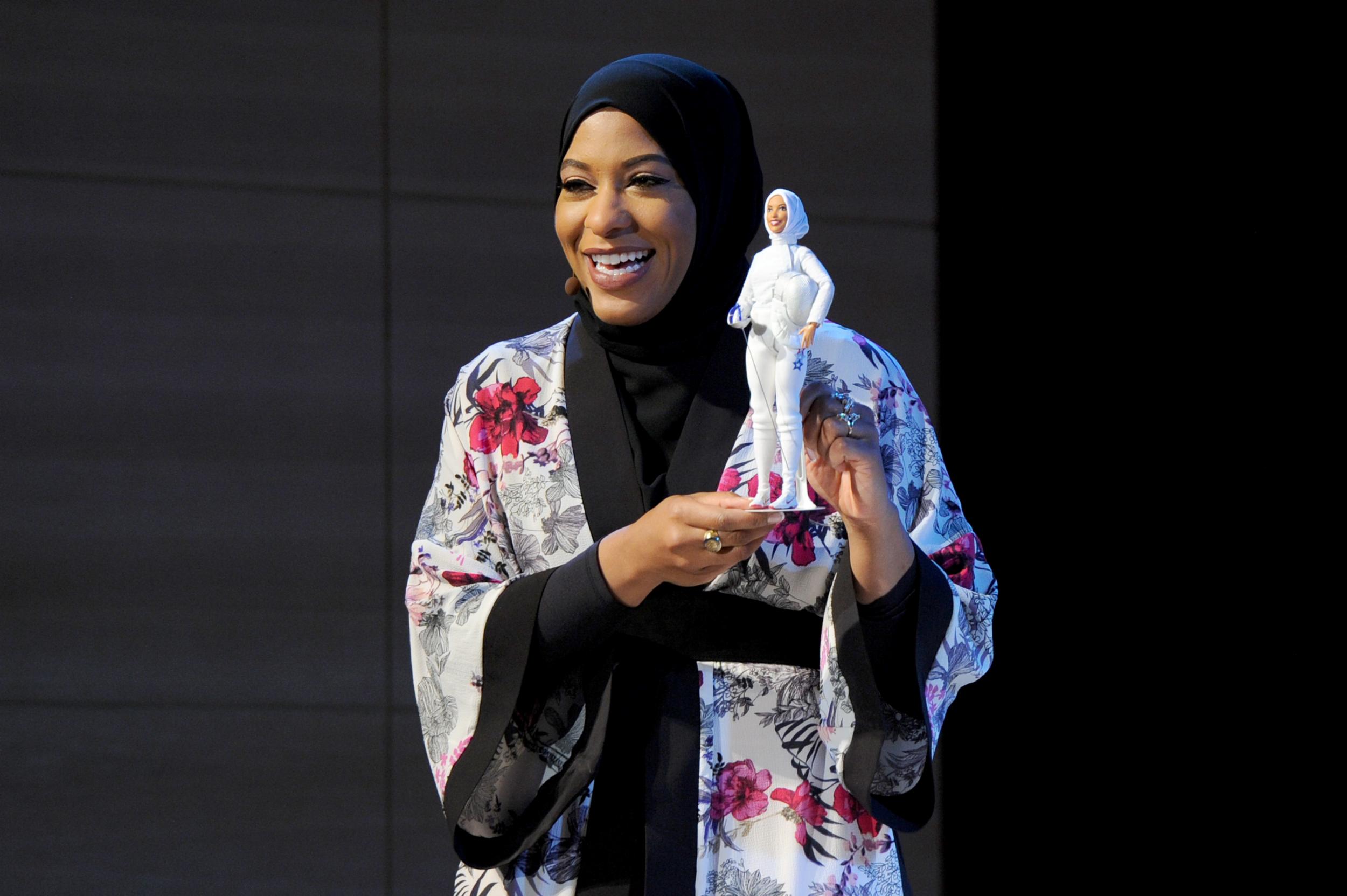 US Olympic medalist Ibtihaj Muhammad unveils the new doll