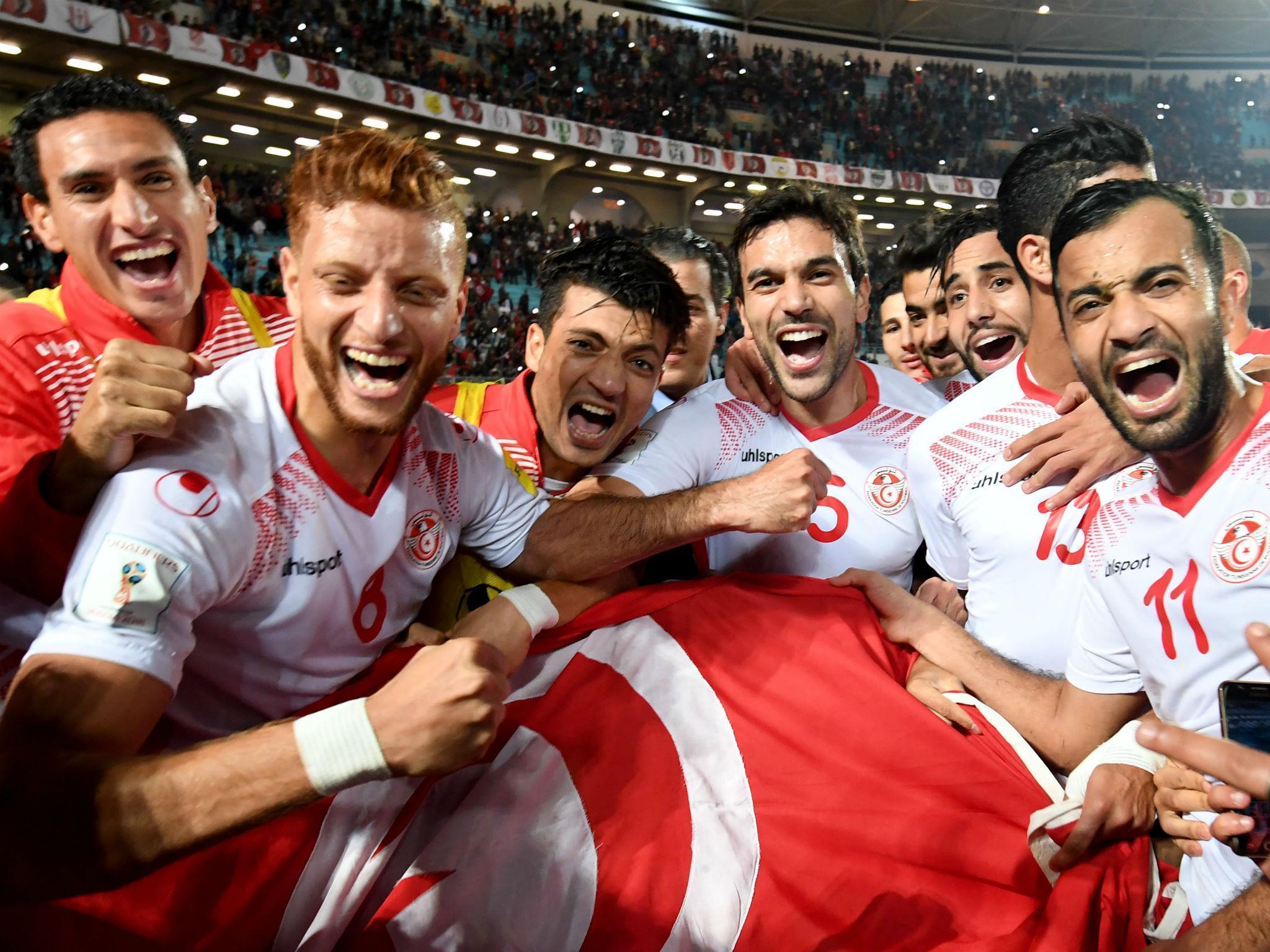 Tunisia celebrate reaching the World Cup