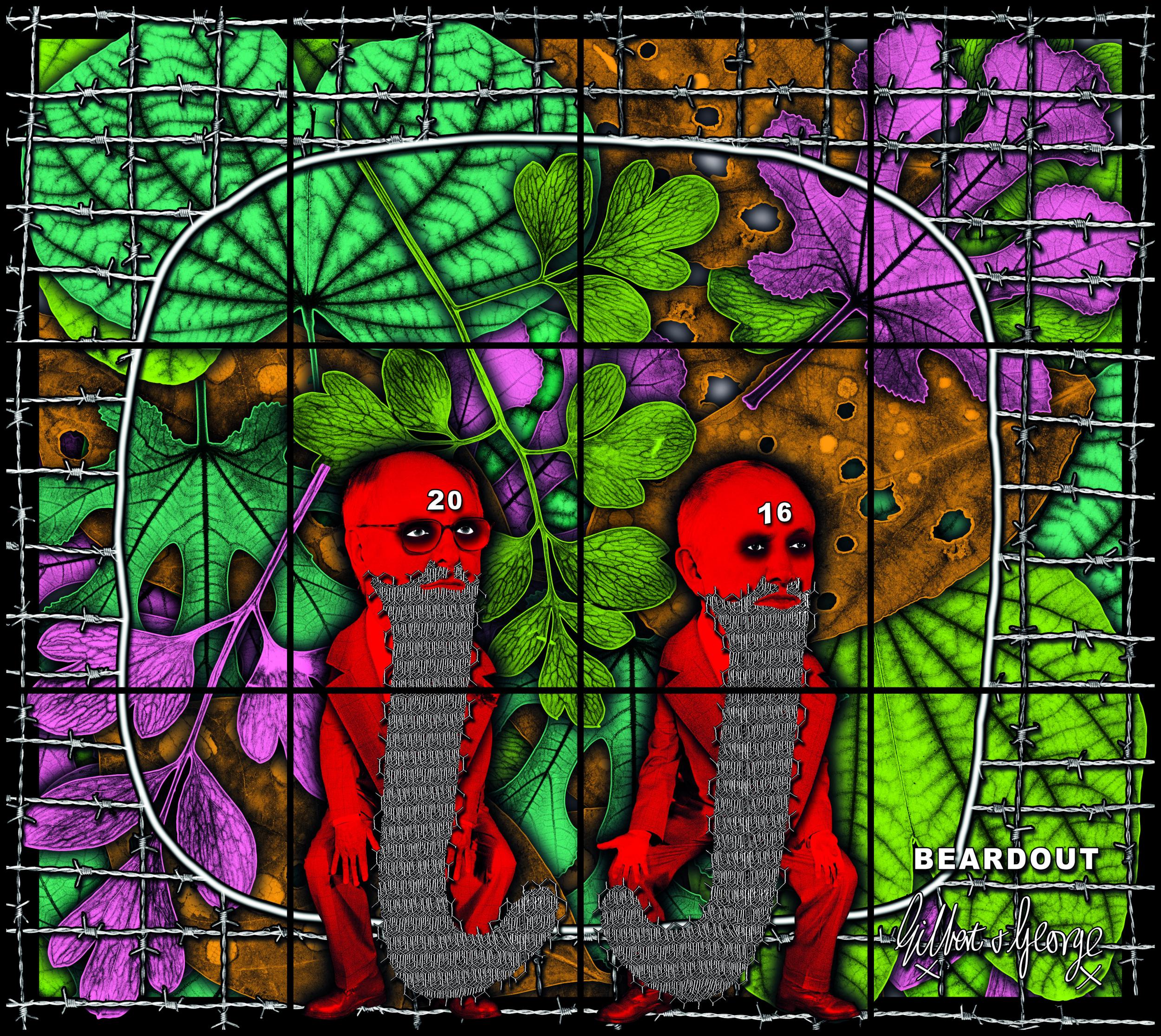 Gilbert &amp; George, ‘Beardout’, 2016 (Gilbert &amp; George Courtesy White Cube)