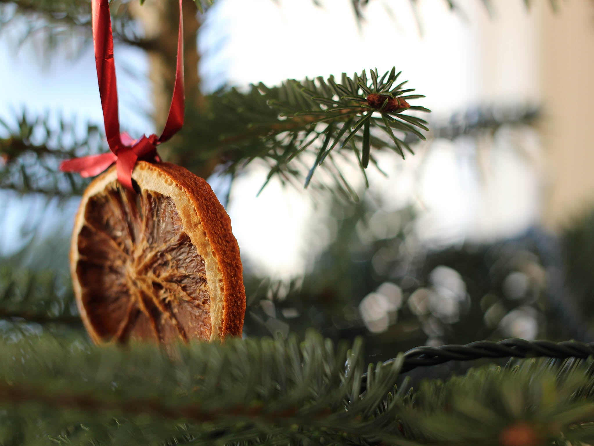 Dried slices of orange can be used again and again and fragrance the room