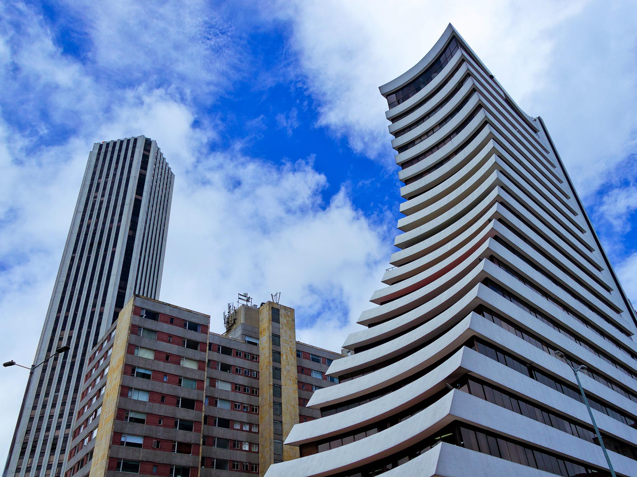 Banco de Bogota and Torre Colpatria are examples of the innovative new architecture