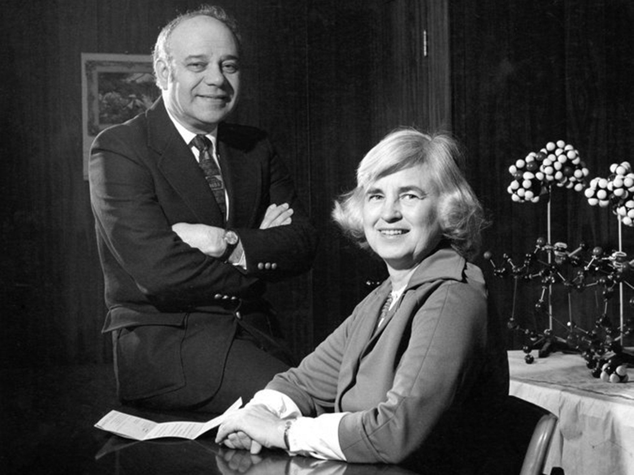 &#13;
With her husband, Dr Jerome Karle &#13;