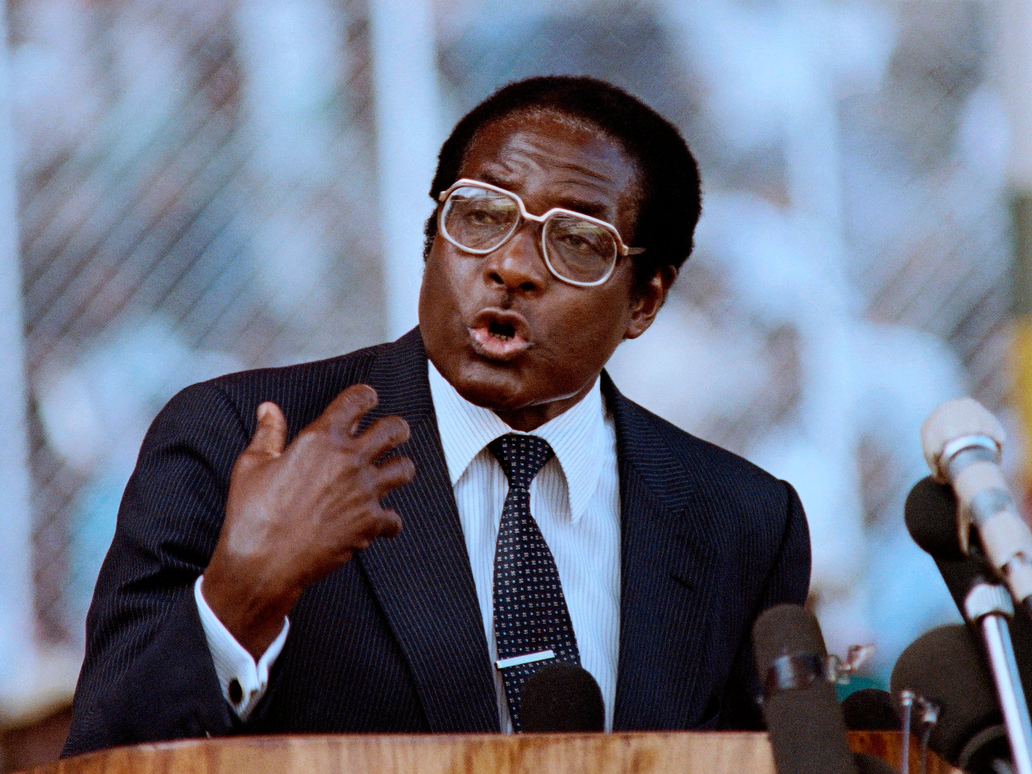 Former Zimbabwe president Robert Mugabe encouraged farm invasions