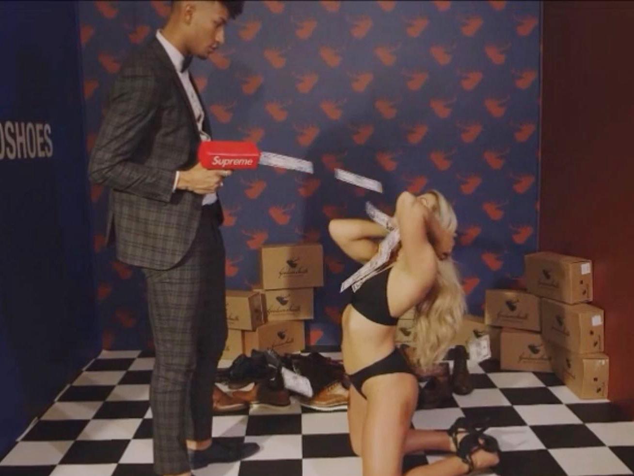 A still from the video advert now banned by authorities