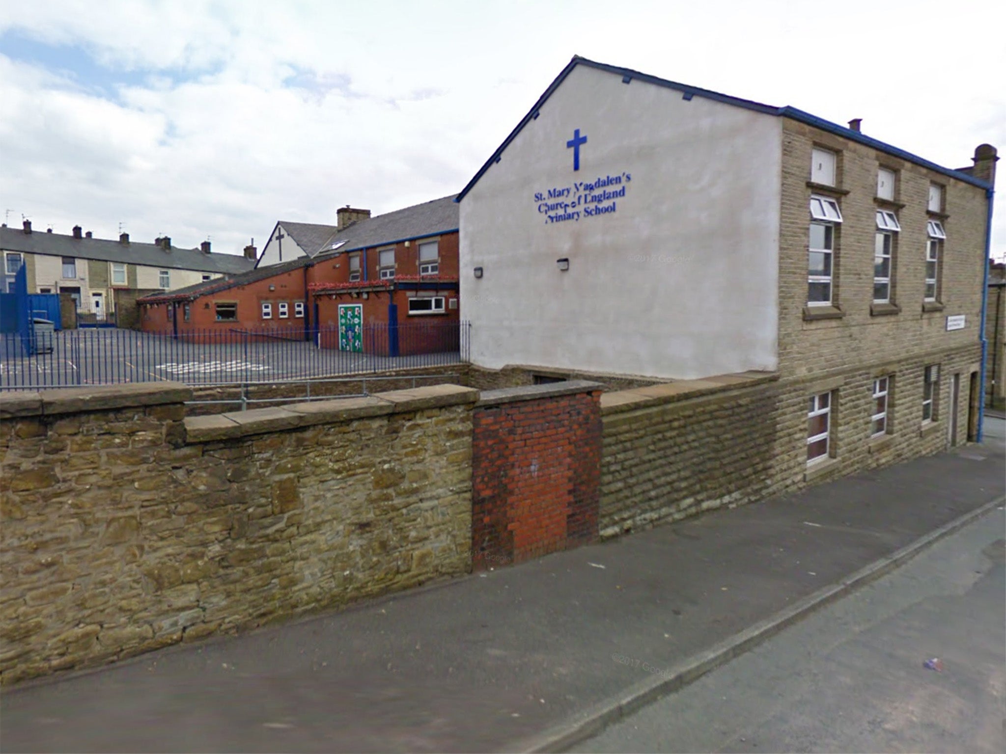 The school in Accrington where Lucy taught. She wrote about having to leave work late to avoid the press pack