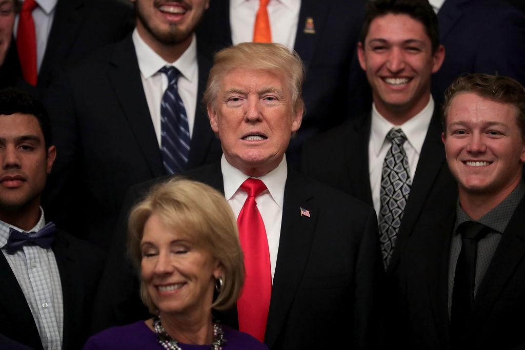 Donald Trump announced Mr Azar as his pick for HHS secretary on Monday (Getty)