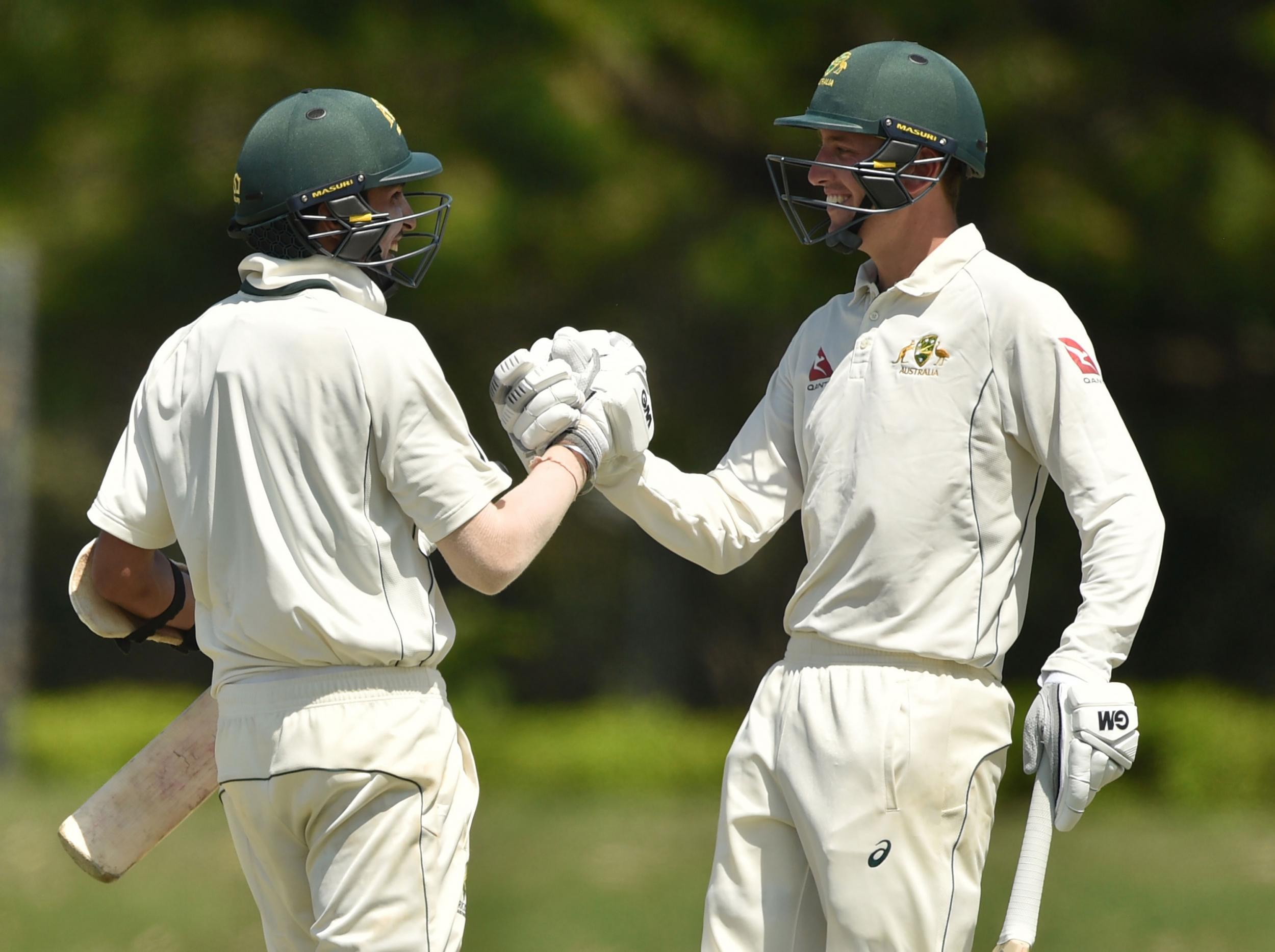 &#13;
England were made to toil by the young pair &#13;