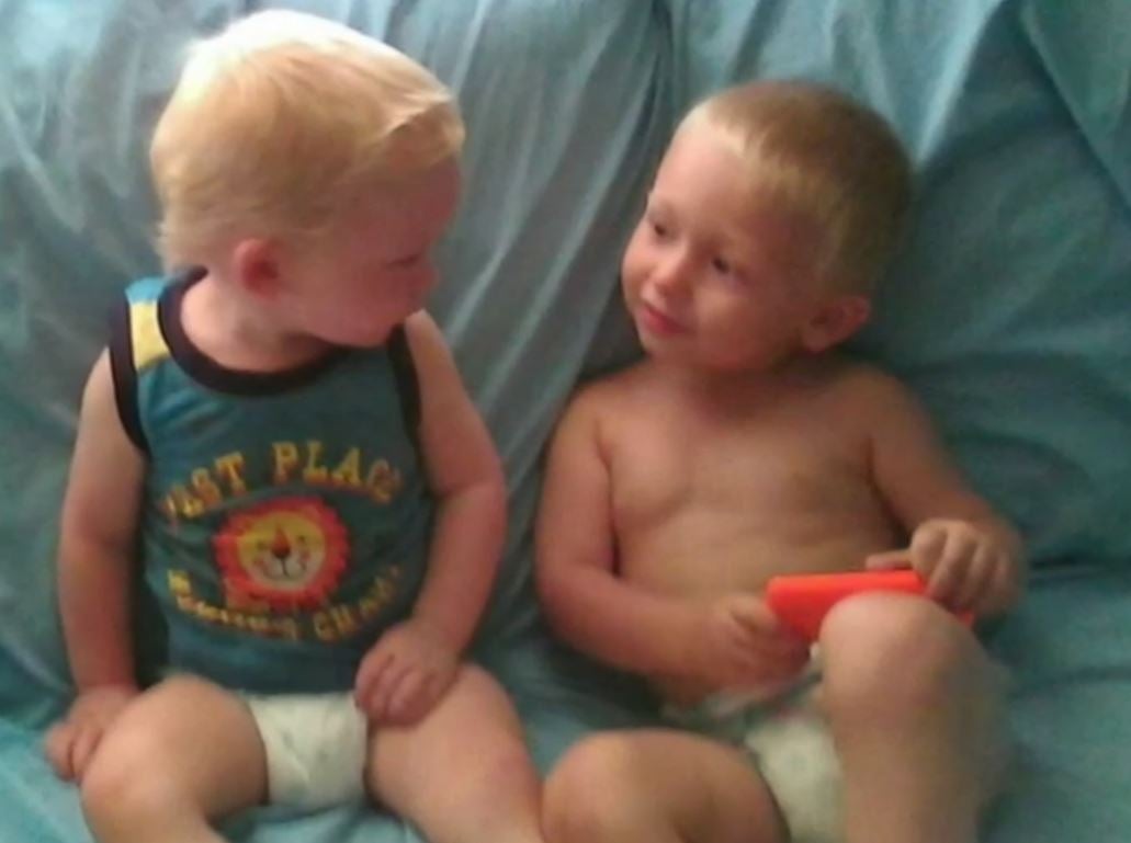 Jeremy, 3, and Blake, 4, were pulled to safety by their father