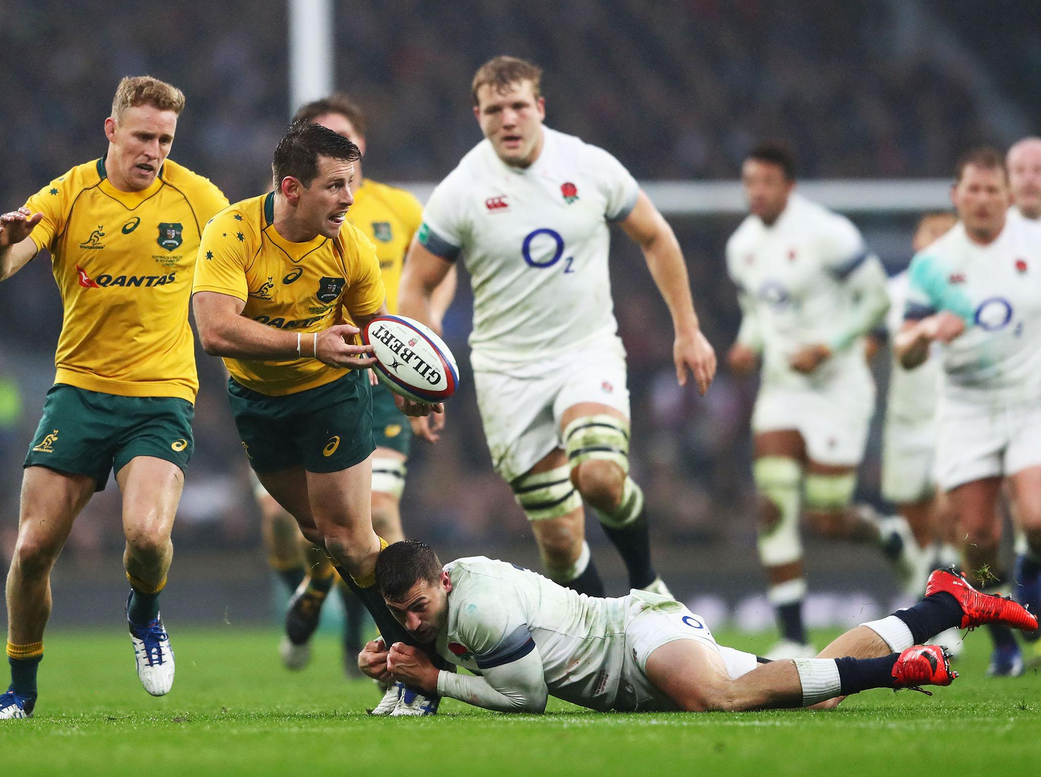 Given plenty of catching practice early on, with relatively poor results as the slippery ball caused lots of trouble. Started to click in the second half though, and finished his try superbly well before setting one up for Danny care with a neat flick into his own hands.
