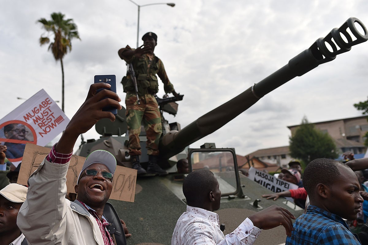 Most people in Harare reportedly took to the streets without fear of police crackdown