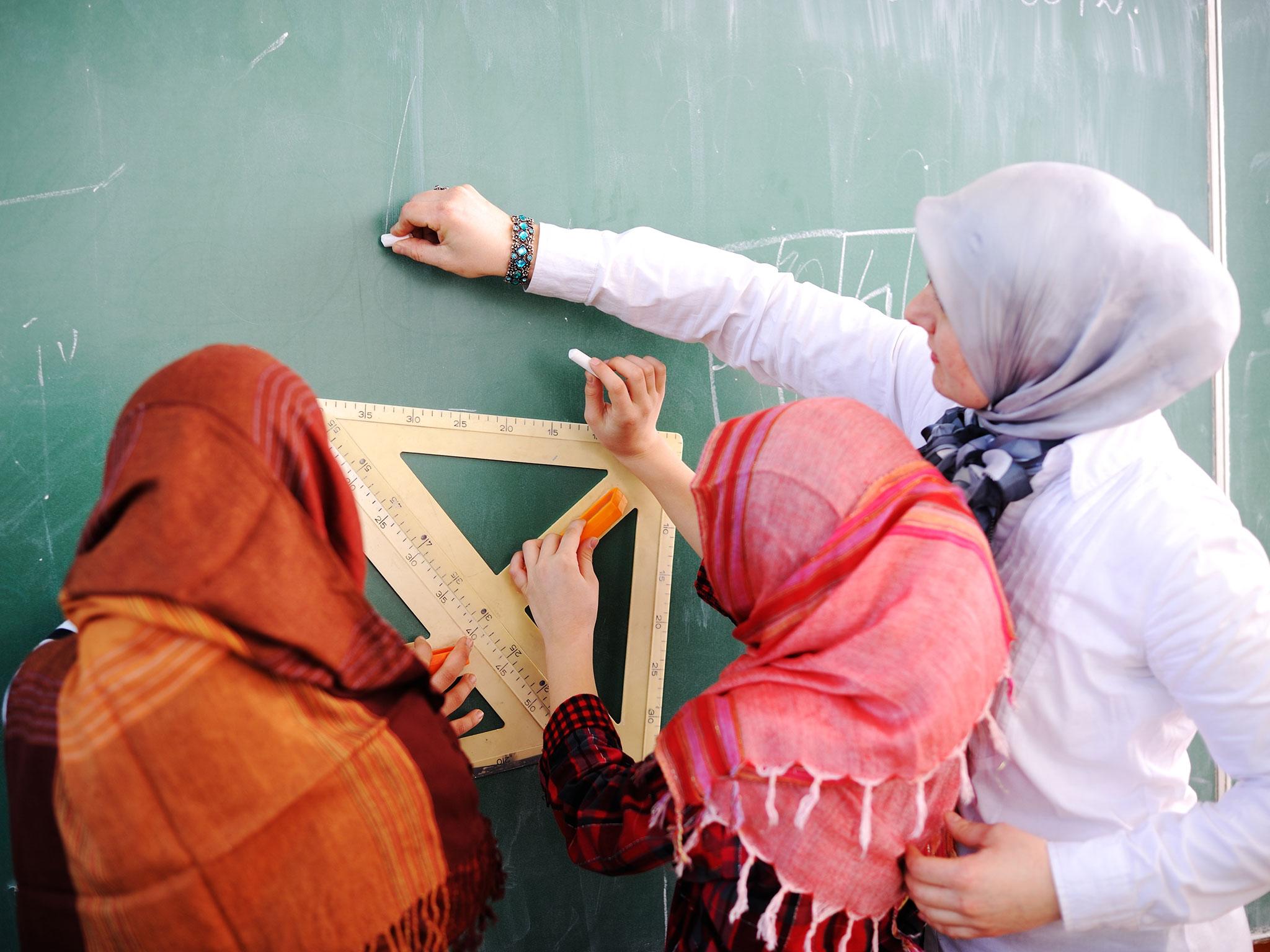 Survey found 18 per cent of 800 primary schools in England list the hijab as part of their uniform policy