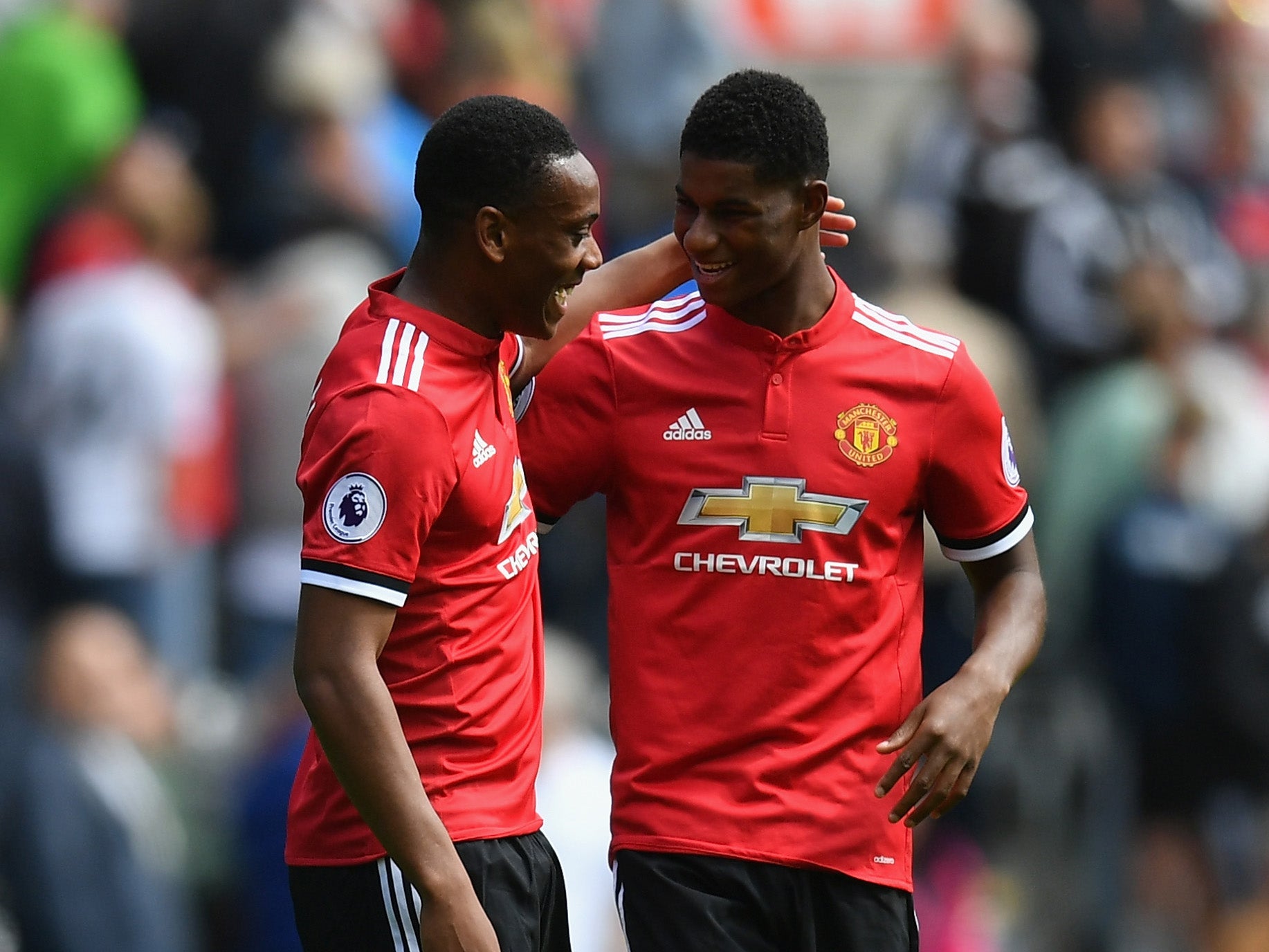 Martial and Rashford often take up the same position on the pitch