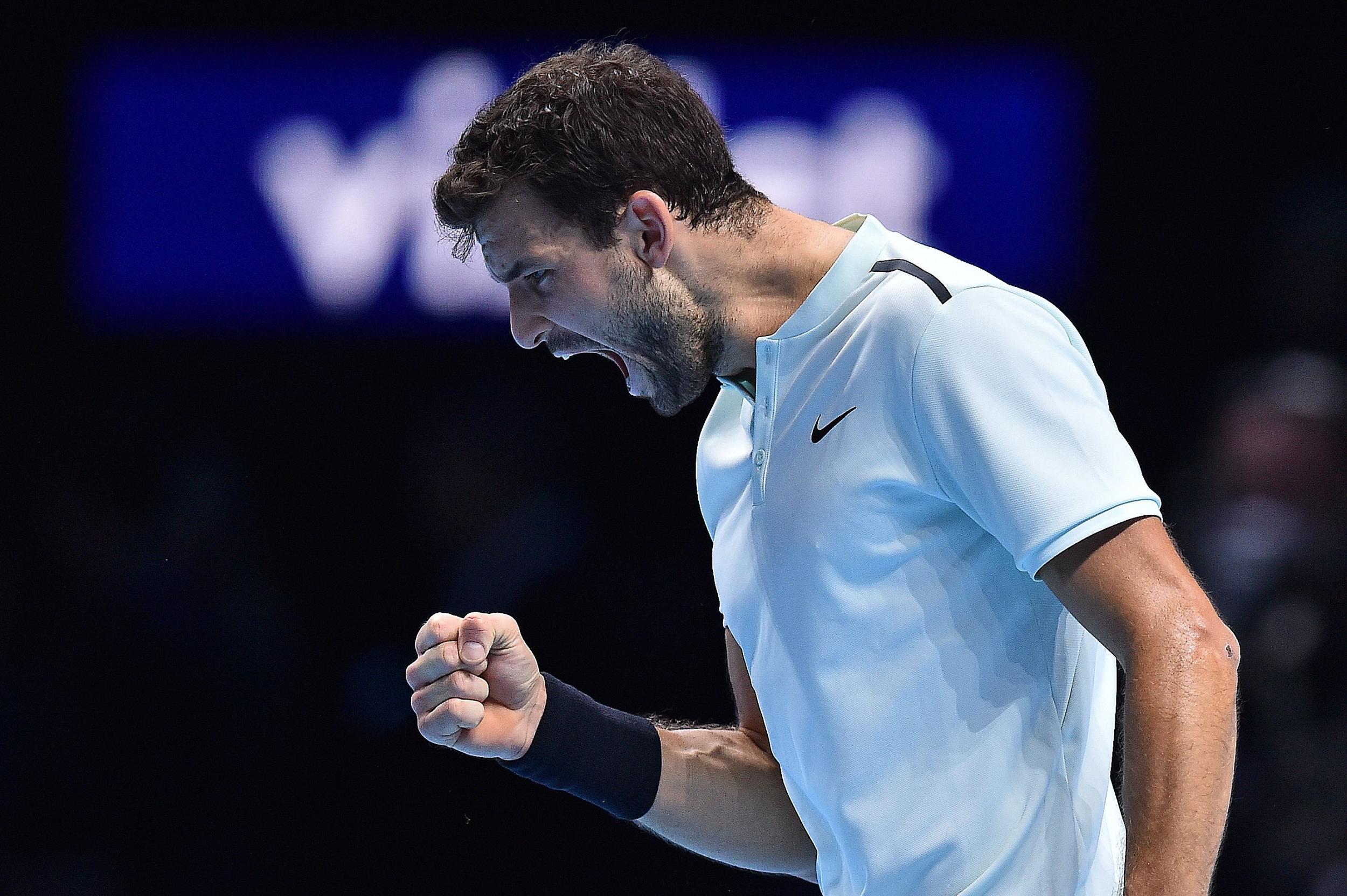 &#13;
Dimitrov outlasted Goffin in three sets &#13;