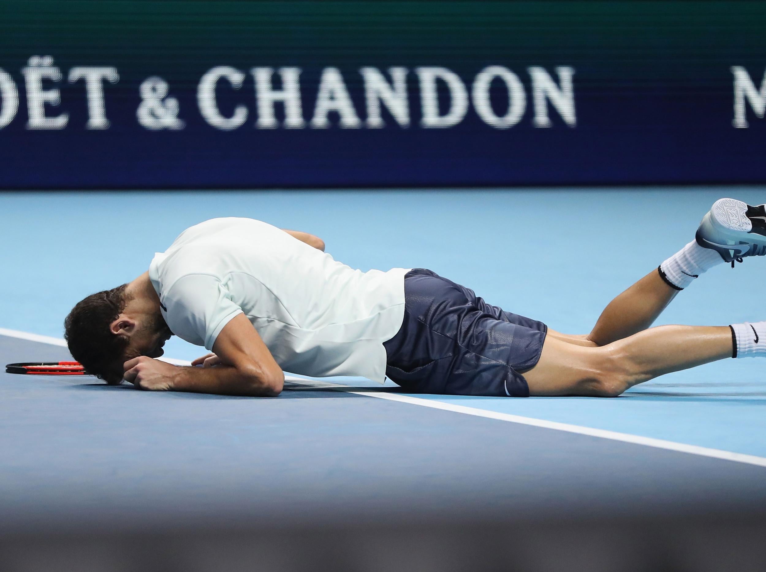 &#13;
Dimitrov celebrates &#13;