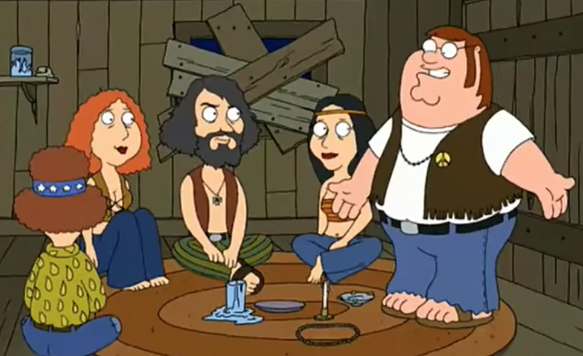 A scene from Family Guy referencing Charles Manson