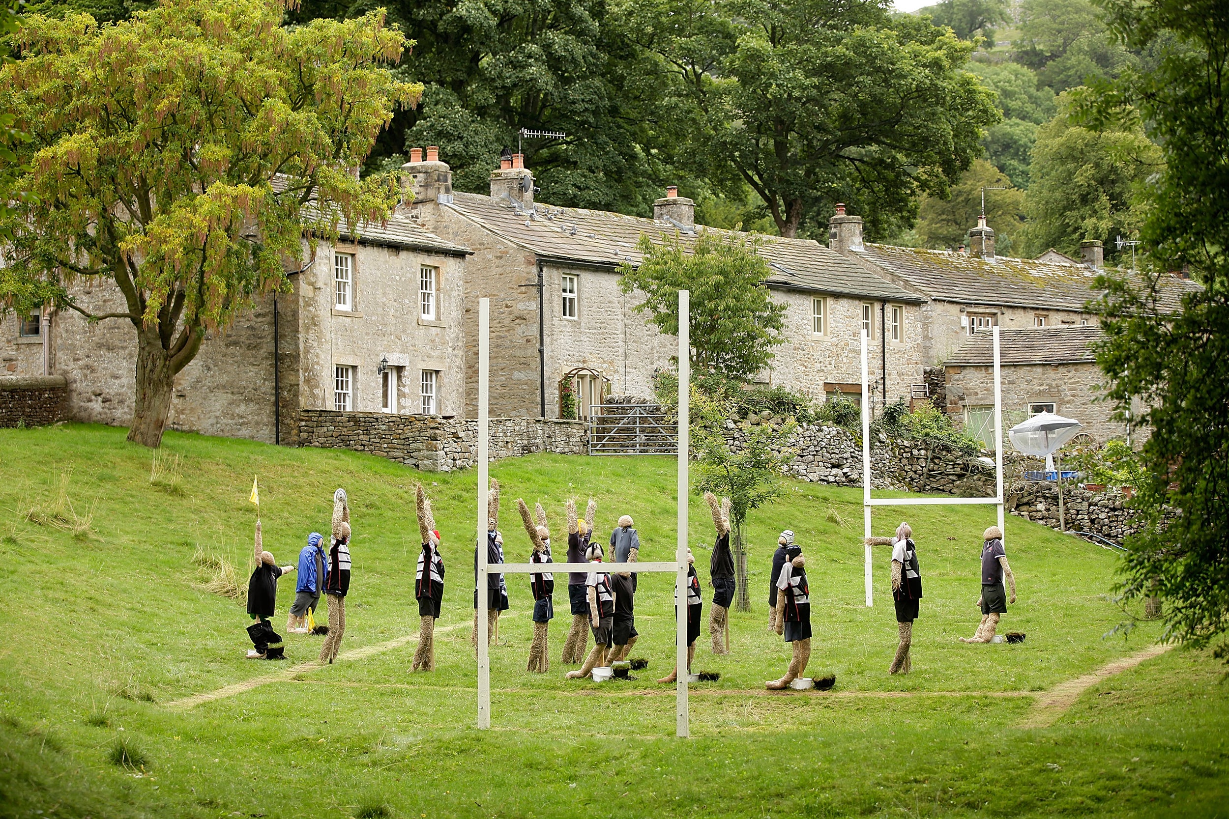 The village comes to life in August with an array of traditional and more modern scarecrows