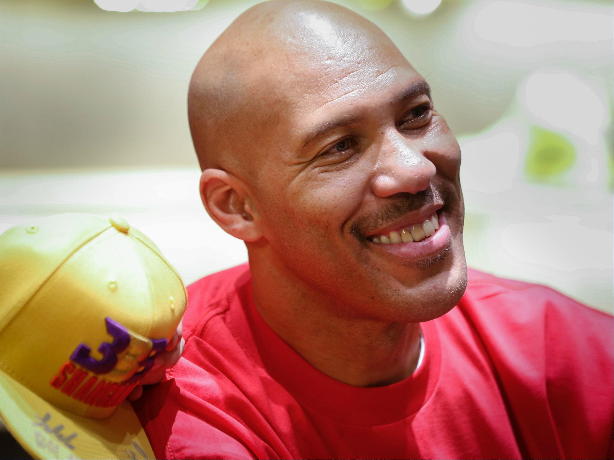 LaVar Ball, father of LiAngelo Ball and the owner of the Big Baller brand, attends a promotional event in Shanghai on 10 November 2017.