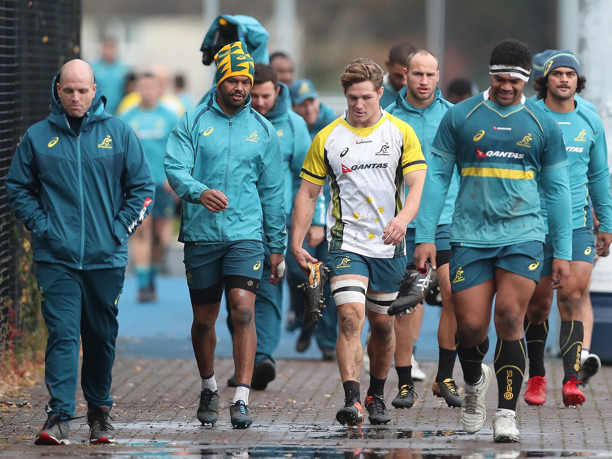 The Australian team was forced off their training pitch at Edinburgh University