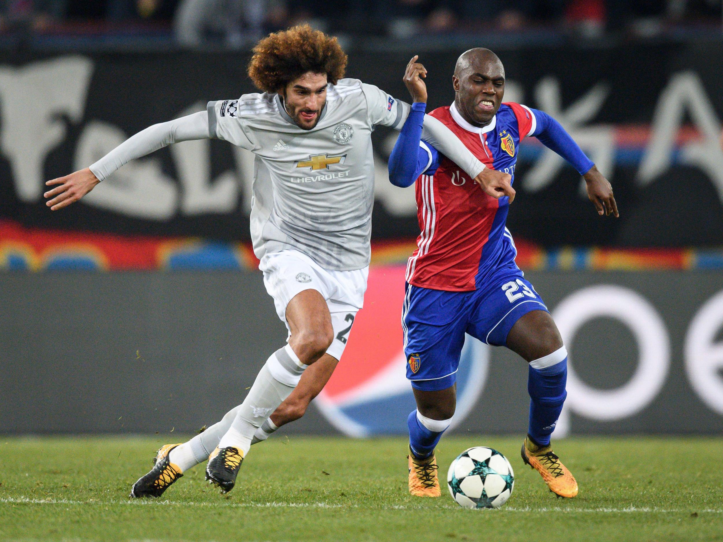 Fellaini came close on three occasions