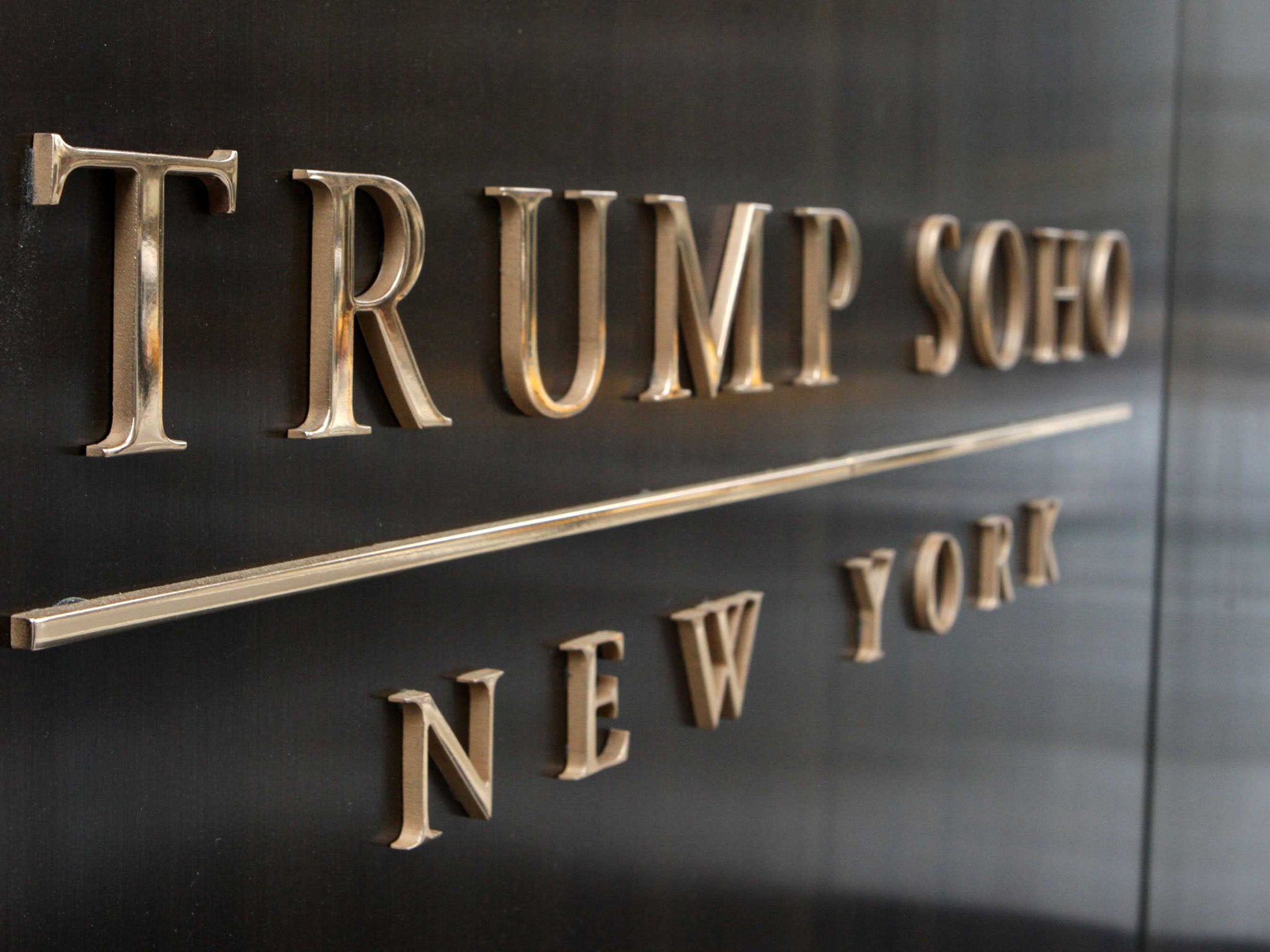 Former Trump Soho Hotel sign