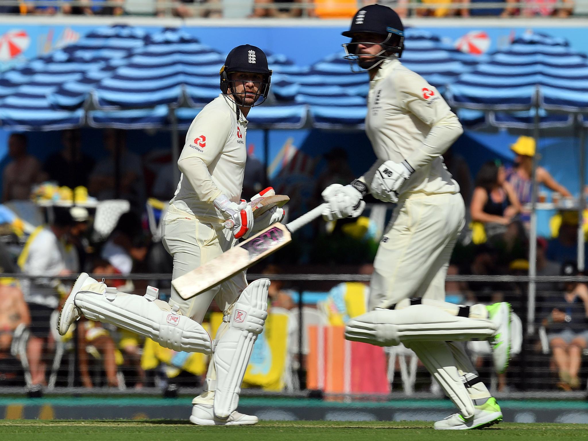 Stoneman (left) and Vince settled the nerves with a century partnership