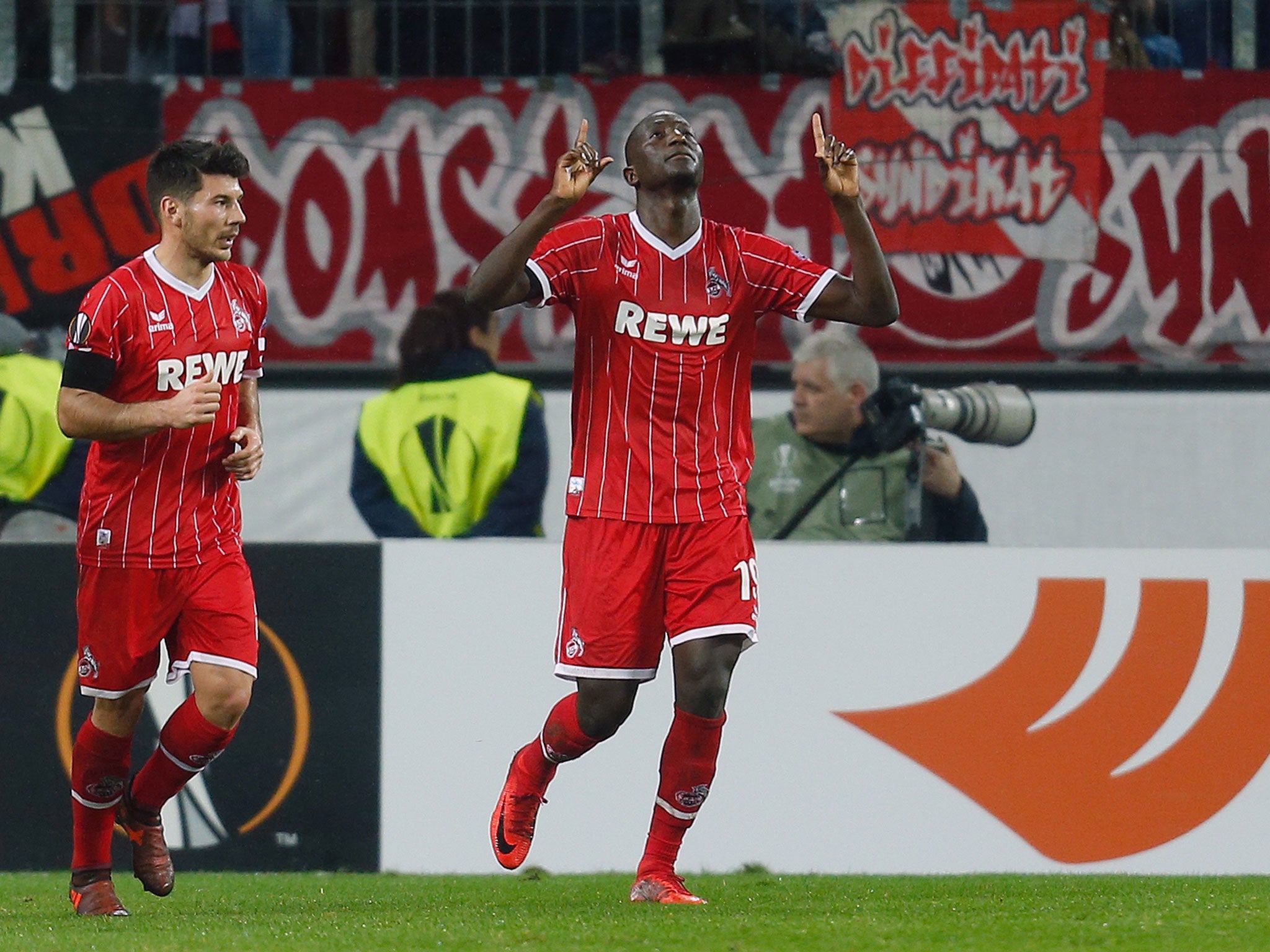 Guirassy celebrates after putting his side ahead from the spot