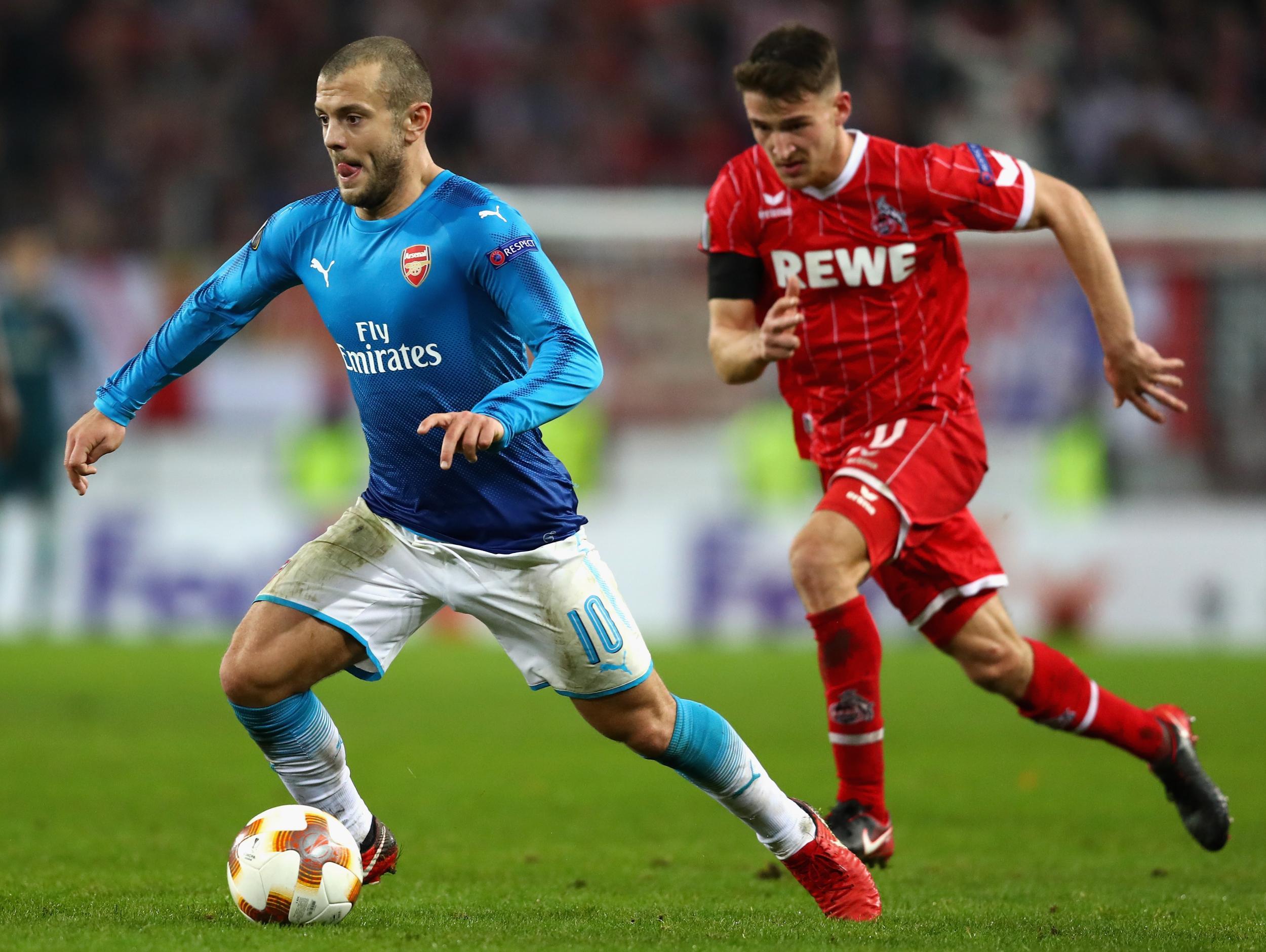 Jack Wilshere in action against FC Koln